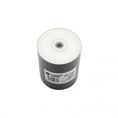 PLATINET CD-R 700MB 52X WHITE FULL INKJET PRINTABLE WIDE METAL SPUTTERING SP*100 [41011]