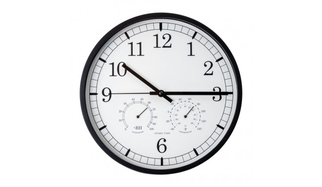 PLATINET TWINKLE ROUND WALL CLOCK silent hygrometer and thermometer [45959]