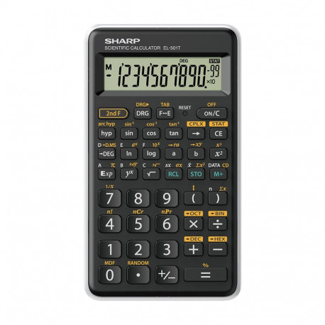 SHARP CALCULATOR SCIENTIFIC 146 FUNCTIONS 10+2D BOX EL501TWH-EU WHITE