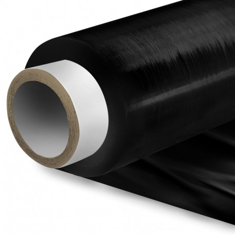 STRETCH WRAP FILM 23my/500mm, black, 1,5kg (Foil 1kg., sleeve 500gr.)