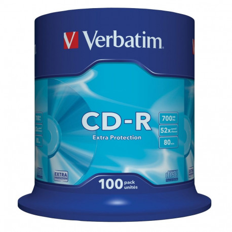 VERBATIM CD-R 700MB 52X EXTRA PROT. CAKE*100 43411