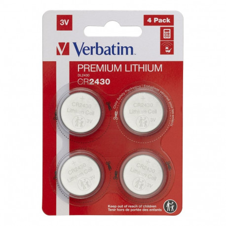 VERBATIM BATERIE LITHIUM CR2430 BLISTER*4 49534