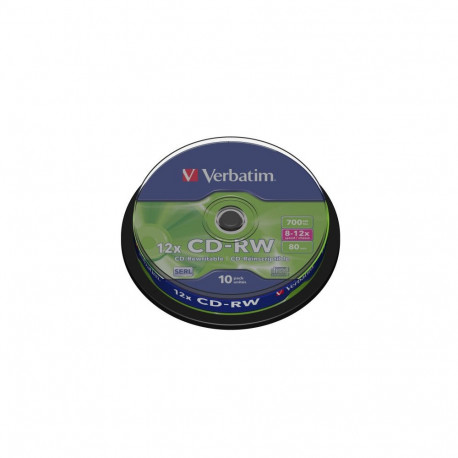 VERBATIM CD-RW 700MB 8-12X CAKE*10 43480