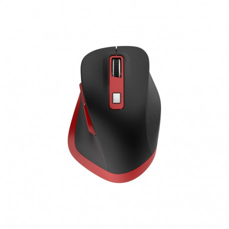 OMEGA MOUSE WIRELESS SILENT RECHARGEABLE 800-2400DPI BLACK RED [46047]