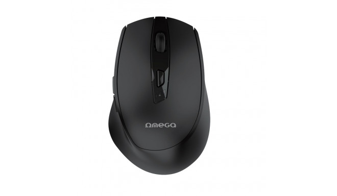 OMEGA MOUSE WIRELESS AND BLUETOOTH 800-2400DPI 6D SILENT RECHARGEABLE TYPE-C BLACK [46038]