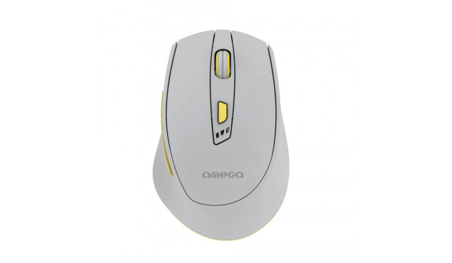 OMEGA MOUSE WIRELESS SILENT RECHARGEABLE TYPE C LIME GREY [46037]