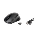 OMEGA MOUSE WIRELESS AND BLUETOOTH 800-2400DPI 6D SILENT RECHARGEABLE TYPE-C BLACK [46038]