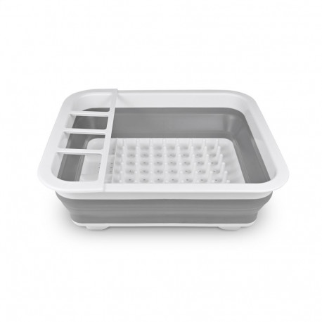 PLATINET SILICONE FOLDABLE CAMPING DISH RACK 36.5x31xH13(5.8)cm GREY [46304]