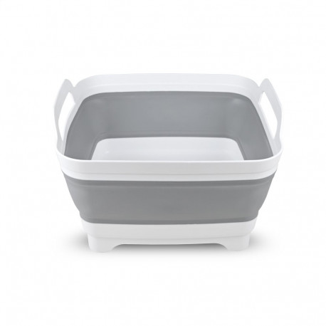 PLATINET SILICONE FOLDABLE CAMPING WASHING SINK 30.5x30xH20(7)cm GREY [46303]