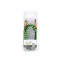 PLATINET USB LIGHTNING LEATHER CHECKED CABLE 1M GREEN