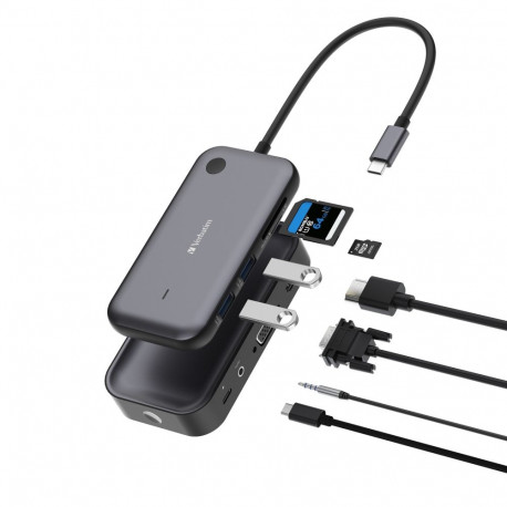 VERBATIM Share My Screen USB-C Wireless Display Adapter 4K with Hub 32146