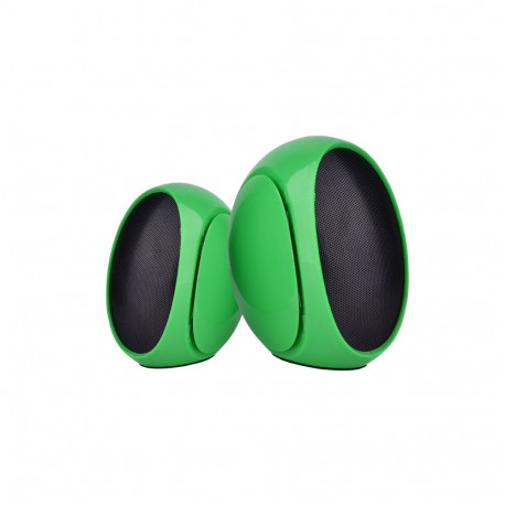 OMEGA SPEAKERS 2.0 OG-117B GREEN 3W RMS USB [42718]