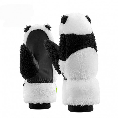 Qunature Qunature Panda Ski Gloves for Kids and Adults Size S - Black/White