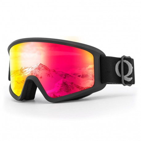 Qunature Qunature White Ski Goggles for Adults - Black