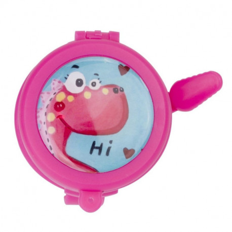 Bicycle bell with mirror, pink