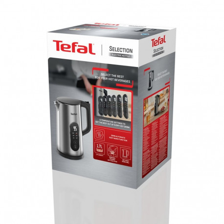 Electric Kettle - Tefal Selection KI871DE0 1.7 L Black, Stainless Steel