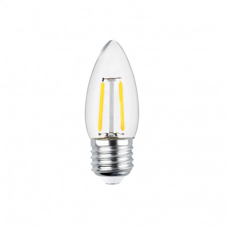 Forever Light LED-hõõglamp E27 C35 2W 230V 2700K 250lm COG, läbipaistev