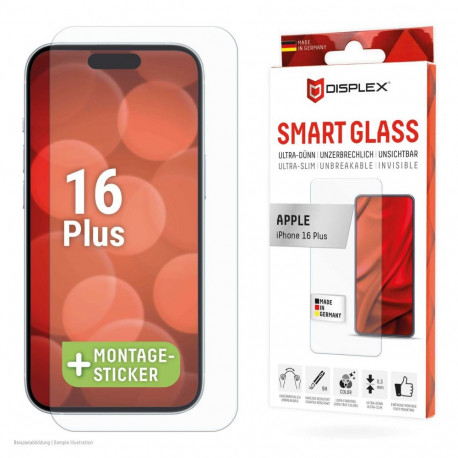 DISPLEX Real Glass + case for iPhone 16 Plus