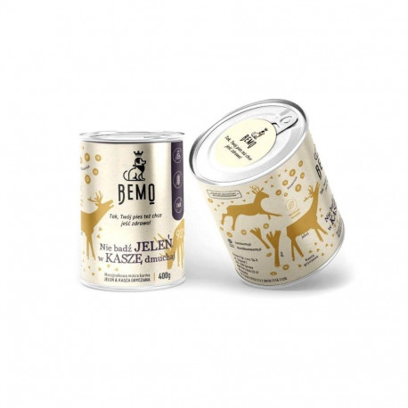 BEMO Nie bądź Jeleń w kaszę dmuchaj Mono - wet dog food - 400g