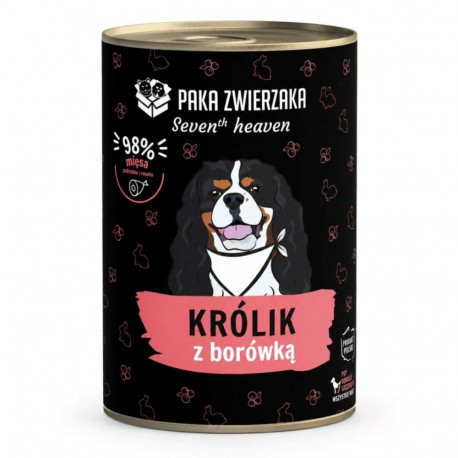 PAKA ZWIERZAKA märg koeratoit Seventh Heaven Mono, küülik mustikatega 400g