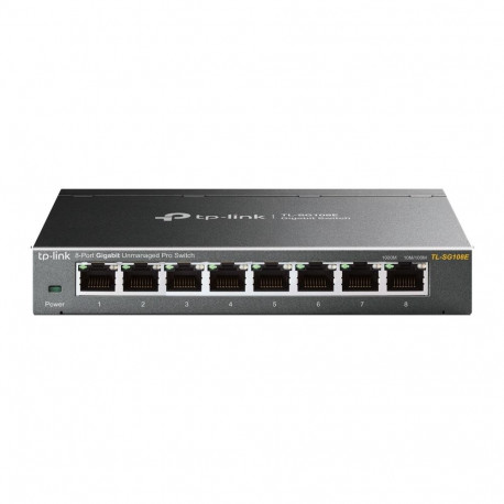 TP-Link võrgulüliti TL-SG108E hallatav L2 Gigabit Ethernet (10/100/1000), must