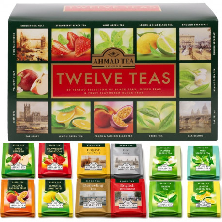 Tee AHMAD Tea Selection 12 maitset ümbrikus, kinkekomplekt