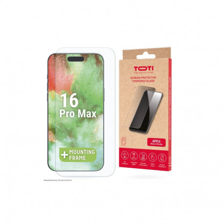 Karastatud klaasist ekraanikaitse iPhone 16 Pro Max 2D täiskattega, läbipaistev