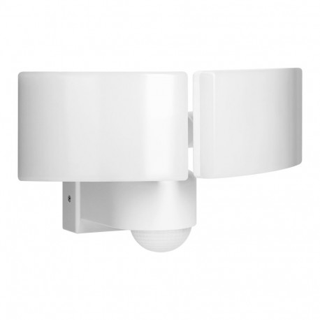 TOS DUO LED 2x20W podwójny naświetlacz ogrodowy z PIR, 2x1600lm, IP65, 4000K, PC, biały