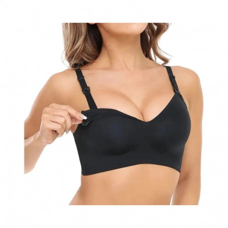 Nursing Bra - Momcozy YN21, 3XL, Black