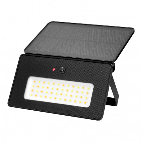 LUNERA LED 20 W, naświetlacz solarny z czujnikiem ruchu PIR, 1100 lm, CCT, IP54, 3600 mAh, czarny