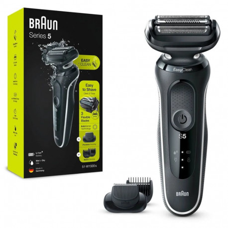 Braun fooliumraseerija Series 5 51-W1500s trimmeriga, must