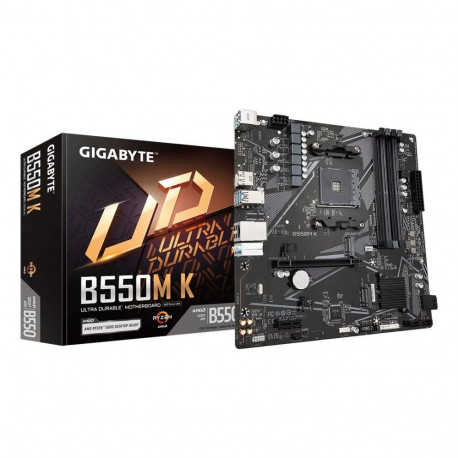 GIGABYTE emaplaat B550M K AMD Ryzen 5000 protsessoritele, kuni 4733MHz DDR4, 1xPCIe 4.0 + 1xPCIe 3.0