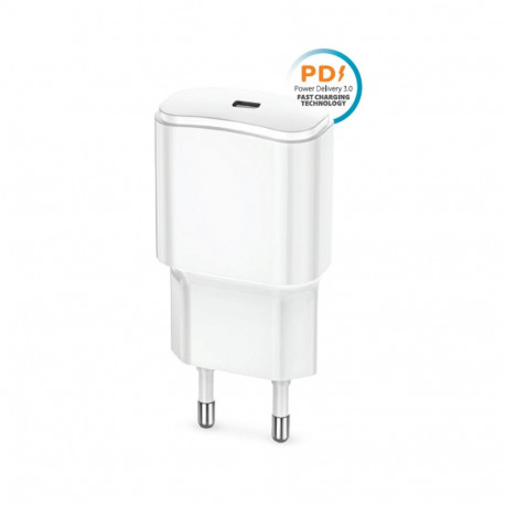 Forever ładowarka sieciowa pd qc tc-01 1x usb-c 20w biała