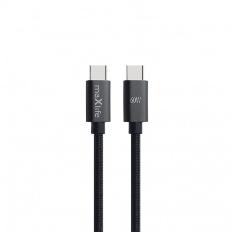 Maxlife kaabel mxuc-12 USB-C – USB-C 1,0m 60W, must