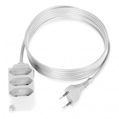 Przedłużacz stały trzykrotny 3x2p/II, 2,5A, 250V z przewodem przyłączeniowym OMYp 20,75 mm?