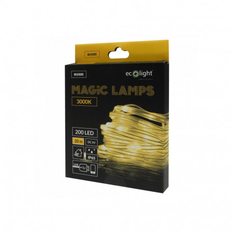 Magiczne lampki 200 led 3000k 20m dc5v