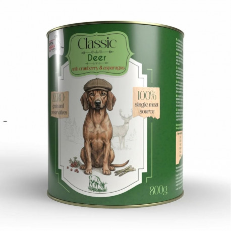 SYTA MICHA märg koeratoit Classic Mono, hirveliha jõhvikatega 800g
