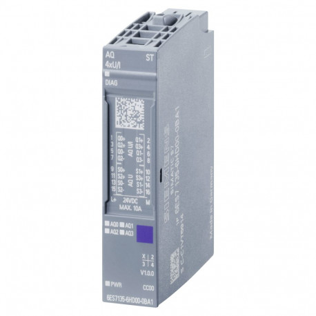 "Siemens 6ES71356HD000BA1 SIMATIC ET 200SP analo. Ausg.modul AQ 4XU/I Stand."