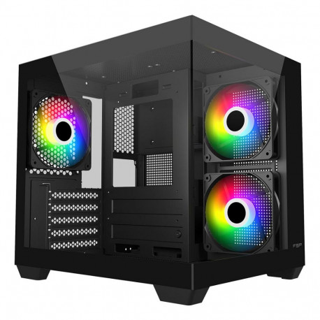 "Fortron S140-BA (schwarz, Tempered Glass x 2)"