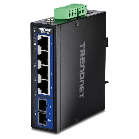 "TRENDnet TI-G51SC 5-Port Gigabit Switch Industrial DIN-Rail mit MM SC-Port"