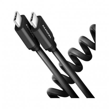 AXAGON Twister-kaabel BUCM-CM10TB USB-C–USB-C 2.0 0,6m, must