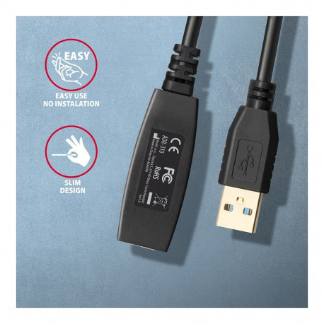 AXAGON pikenduskaabel ADR-310 USB 3.2 Gen 1, aktiivne, 10m