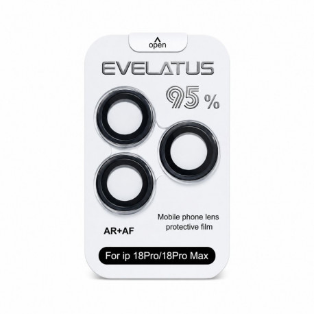 Evelatus Apple iPhone 18 Pro / 18 Pro Max Camera Lens Protector Armor Black