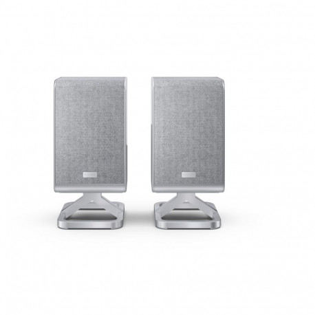 Sharp HT-SPR52021(SL) Q Soundbar 2.0.2 Wireless Rear Surround Speakers, Silver |