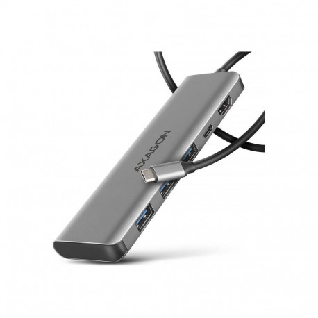 Axagon HMC-5H USB 5Gbps hub, 3x USB-A, HDMI 4k/30Hz, PD 100W, 100cm