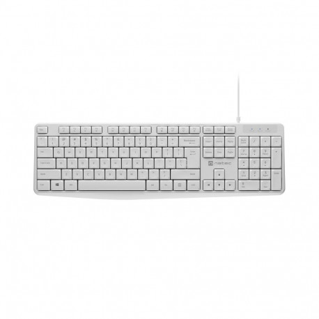 Natec Keyboard Nautilus NKL-1951 Wired, US, USB Type-A, White