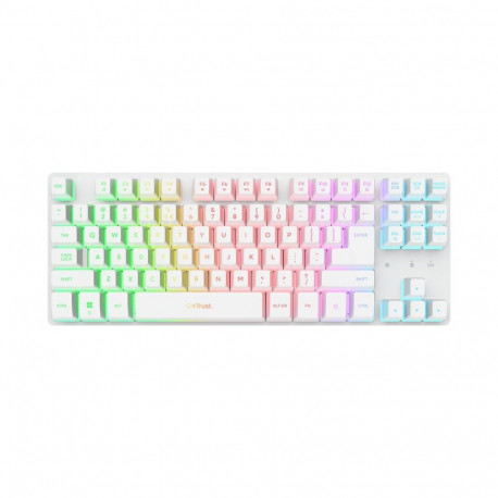 Mänguriklaviatuur Trust GXT831 Thado TKL WL SWE, valge