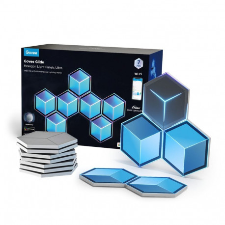 Govee nutikad kuusnurksed valguspaneelid Glide Hexagon Light Panels, 7 tk
