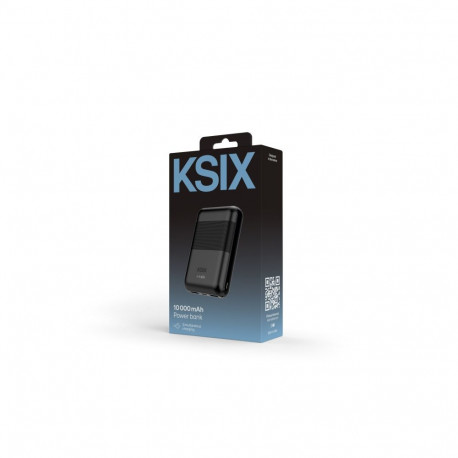 Portable Charger - Ksix Powebank Mini 10000mAh 10W USB-A USB-C Black