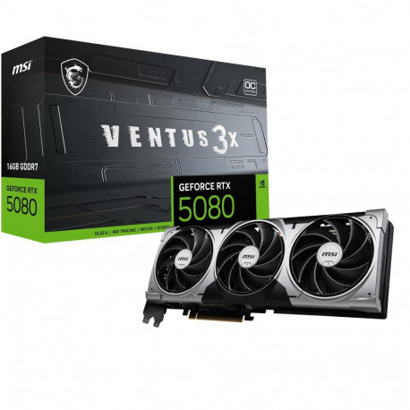 Graphics Card|MSI|NVIDIA|GeForce RTX 5080|16 GB|GDDR7|256 bit|PCI Express x16 5.0|Active|RTX508016GV